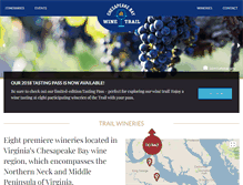 Tablet Screenshot of chesapeakebaywinetrail.com